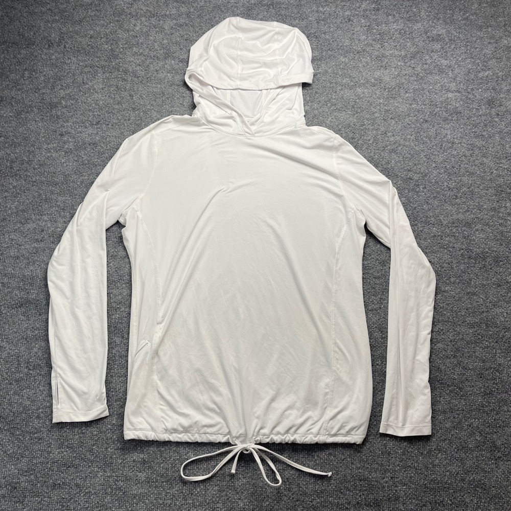 Mountain Hardwear Crater Lake Hoodie Womens Large White Sun Shirt OL7497